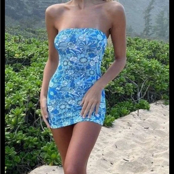 fitted lace wedding dress Nyna Cowl Neck Maxi Dress Blue Jacquard